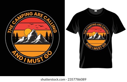  Adventure, outdoor, Mountains Hiking T-Shirt Design