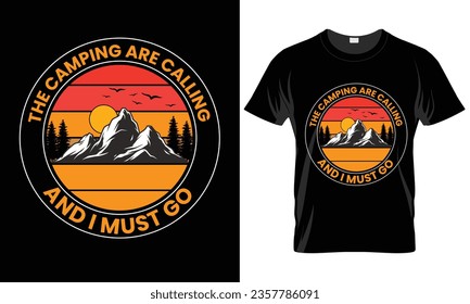  Adventure, outdoor, Mountains Hiking T-Shirt Design