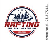 adventure outdoor rafting logo emblem badge design template club logos