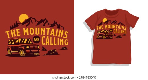 Adventure outdoor themed collection t-shirt design