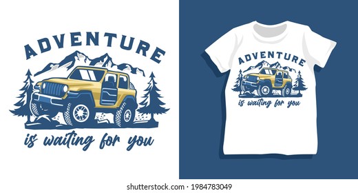Adventure outdoor themed collection t-shirt design