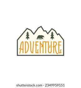 adventure outdoor vintage badge emblem label sticker. vector logo illustration