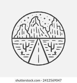 Adventure outdoor vintage illustration with vector style