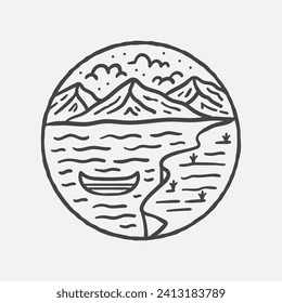 Adventure outdoor vintage illustration with vector style