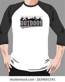 Adventure Outdoors Vintage T shirt,sweatshirt,hoodie, design print ready template vector illustration