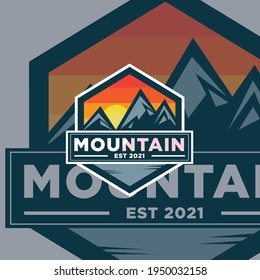 Adventure outdoors wilderness concept badges