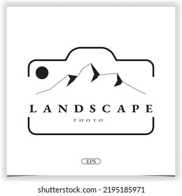 adventure photographer logo premium elegant template vector eps 10