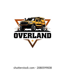 adventure pick up truck isolated logo vector