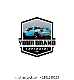 adventure pick up truck logo vector
