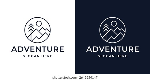 Diseño de logo de Adventure Pine Mountain