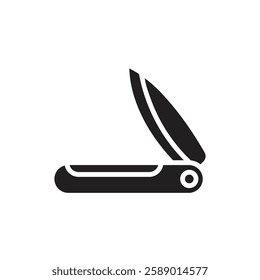 Adventure Pocket Knife Filled Icon Vector Illustration