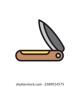 Adventure Pocket Knife Icon Vector Illustration