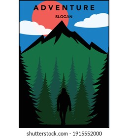  adventure poster minimalist illustration design creative