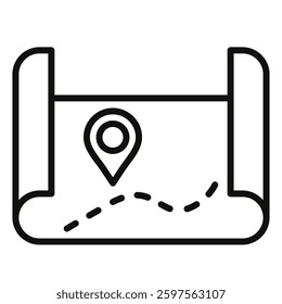 Adventure Quest icon line vector illustration