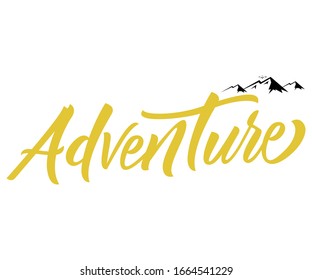 Adventure Quote Lettering Motivating Message Vector Stock Vector ...