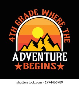 Adventure Quote For T-shirt Design. Adventure Print-ready T-shirt Vector.