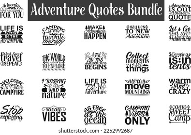 Adventure Quotes Bundle,  Quotes about Adventure, Adventure cut files Bundle, Adventure Quotes