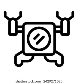 Adventure ready camera icon outline vector. Motion snapshot lens. Camcorder visual instrument