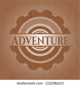 Adventure realistic wooden emblem