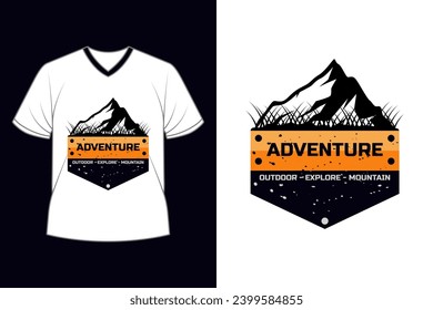 Diseño de camiseta adventure retro vintage