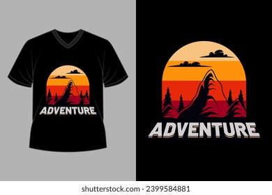 Diseño de camiseta adventure retro vintage