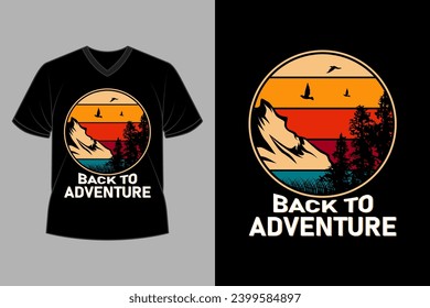 Diseño de camiseta adventure retro vintage