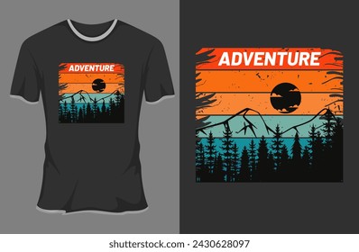 Adventure Retro Vintage T Shirt Mockup