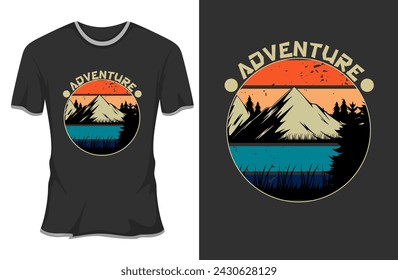 Adventure Retro Vintage T Shirt Mockup