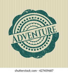Adventure rubber grunge stamp