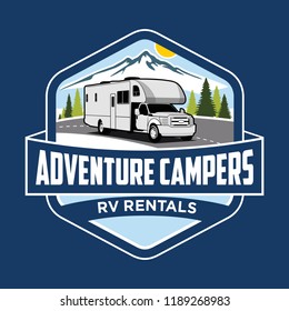 Adventure RV Camper Car Logo Designs