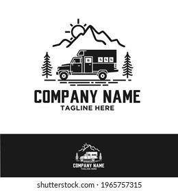 Adventure Rv Camper Car Logo Design Stock Vector (Royalty Free ...