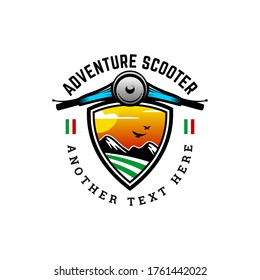 ADVENTURE SCOOTER BADGE LOGO TEMPLATE