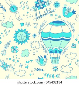 Adventure. seamless background