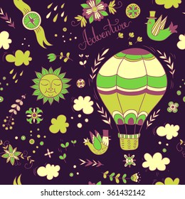 Adventure. seamless pattern