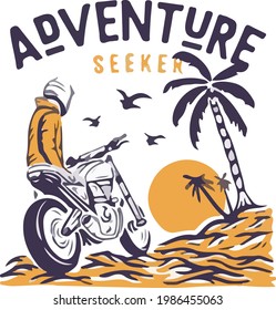 Adventure Seeker Vector Graphic T-shirt Design