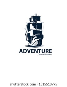 adventure ship on the sea