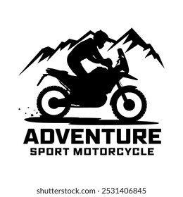 adventure sport motorcycle minimalist logo