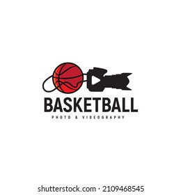 Adventure sports photography and videography logo template. Basketball Sports photography  videography logo template.