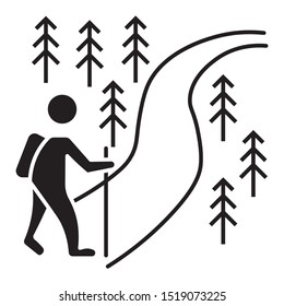 Adventure Sports Ski Vector Icon Design