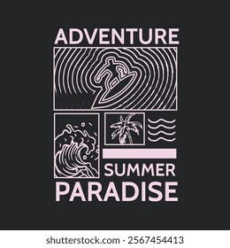 Adventure Summer Paradise beach street wear print graphic