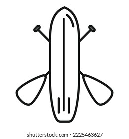 Adventure sup board icon outline vector. Paddle surf. Stand up