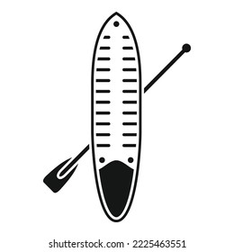 Adventure sup board icon simple vector. Paddle surf. Stand up