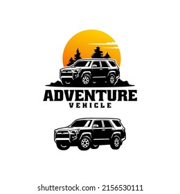 adventure SUV car illustration logo vector