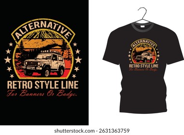 Adventure SUV Retro Badge T-Shirt – Alternative Style Off-Road Design