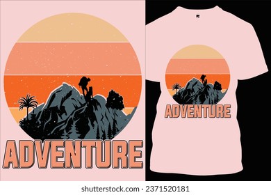Adventure t shirt design, hiking t shirt , vector