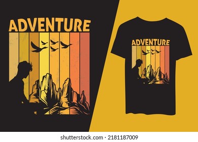 Adventure t shirt design vector