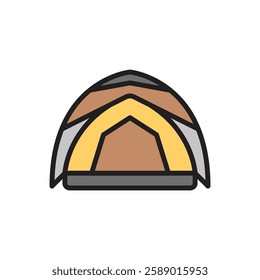 Adventure Tent Icon Vector Illustration