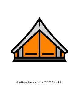 adventure tent vacation color icon vector. adventure tent vacation sign. isolated symbol illustration