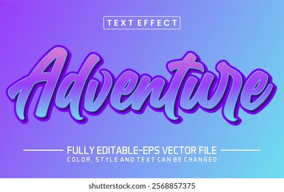 Adventure text editable style effect