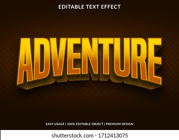 adventure text effect abstract background template with bold style use for logo and banner headline